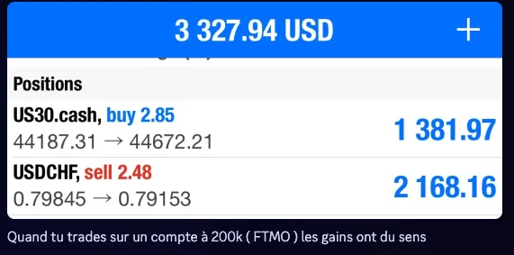 Solde et deux positions : 1 381,97 et 2 168,16