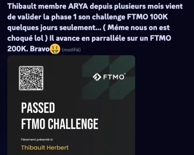Challenge validé, passage de 100 000 à 200 000